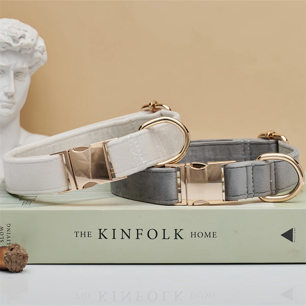 Grey Durable Dog Collar With Metal Buckle Adjustable Nylon Pet For Small To Large Dogs Size Xs Dog Collars