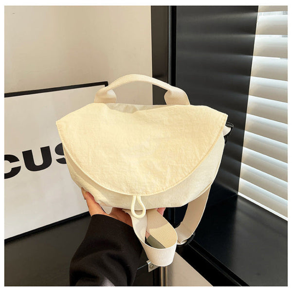 Off White Trendy Crescent Crossbody Bag Unique Design Shoulder 29X6x17cm Women's Bags & Handbags