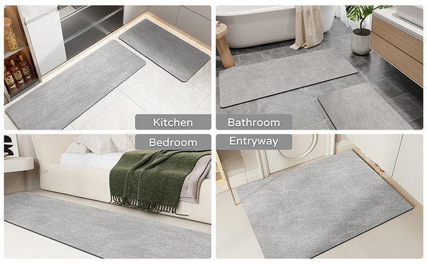 Green Quick Dry Absorbent Non Slip Bath Rug For Bathroom Kitchen Entryway 60X90cm Bath Mats Rugs & Toilet Covers