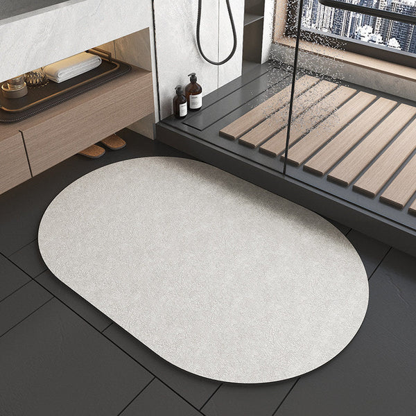 2 Pcs Oval Dark Beige Quick Dry Absorbent Non Slip Bath Rug For Bathroom Kitchen And Entryway 40X60cm Bath Mats Rugs & Toilet Covers