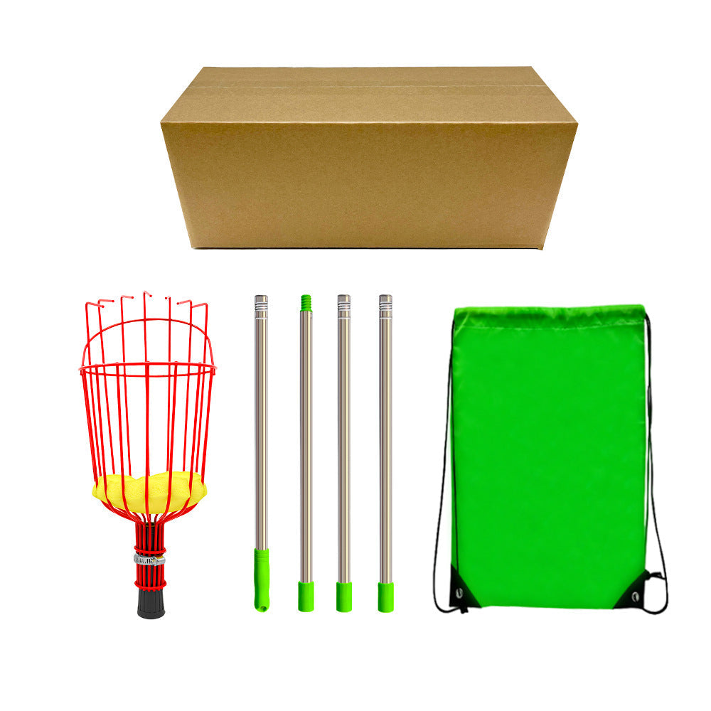 Fruit Picking Tool With Telescopic Pole Stainless Steel 1.6M Other Garden Hand Tools & Equipment