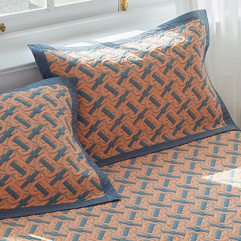 Elosung Orange Letters Soft Cotton Gauze Pillowcase Set Breathable Non Slip Extra Large (Pillow Core Not Included)56X80cm Pillow Cases