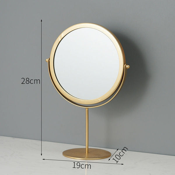 Gold Rotating Tabletop Makeup Mirror 360 Swivel Vanity Makeup Mirrors