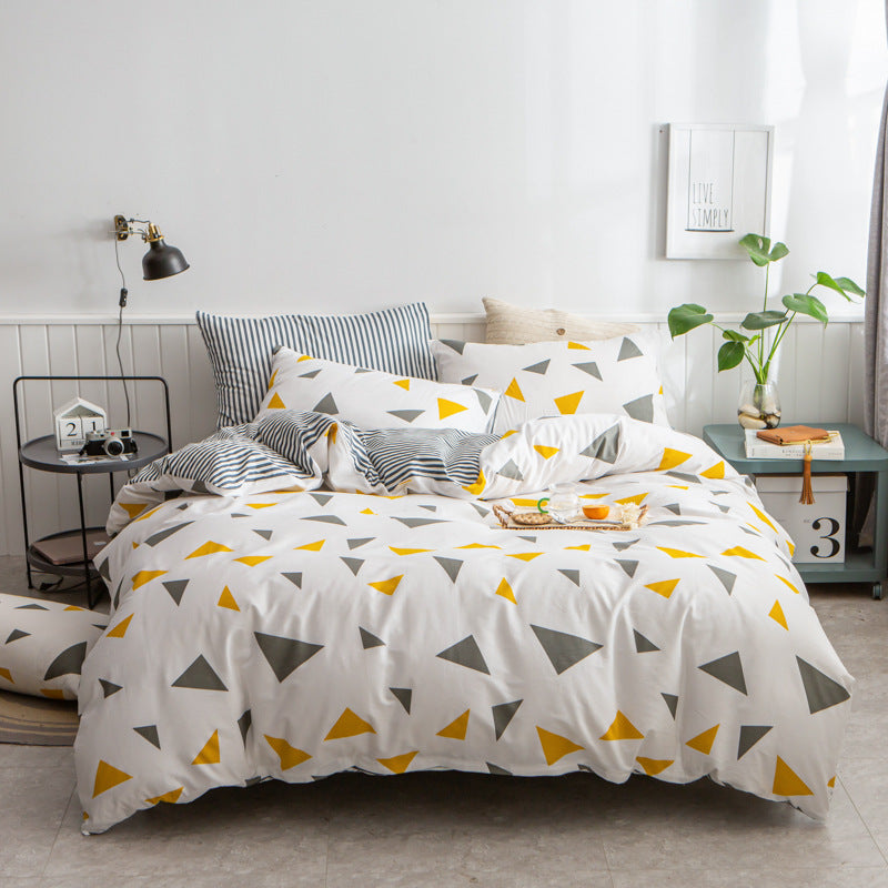 Triangle Pattern Duvet Cover 3 Piece Set (With Corner Ties)Quilt 200Cm X 230Cm Pillowcase 51 92Cm Quilt Covers