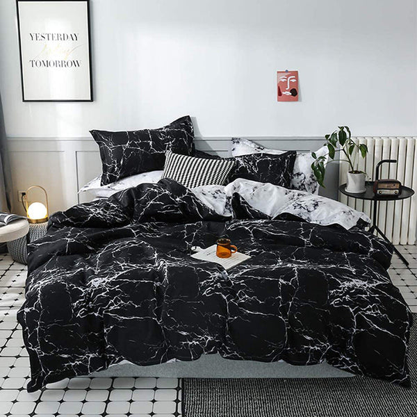 Elosung Smudge Pattern Duvet Cover 3 Piece Bedding Set With Corner Ties Quilt 230Cm X Pillowcase 51 92Cm Quilt Covers
