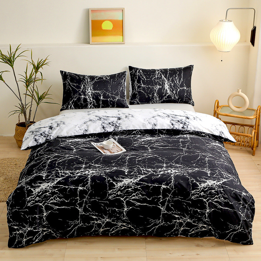 Elosung Smudge Pattern Duvet Cover 3 Piece Bedding Set With Corner Ties Quilt 230Cm X 265Cm Pillowcase 51 92Cm Quilt Covers