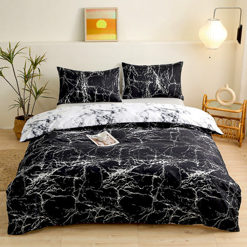 Elosung Smudge Pattern Duvet Cover 3 Piece Bedding Set With Corner Ties Quilt 230Cm X 265Cm Pillowcase 51 92Cm Quilt Covers