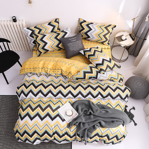 Yellow Duvet Cover 3 Piece Bedding Set (With Corner Ties)Quilt 230Cm X 265Cm Pillowcase 51 92Cm Quilt Covers