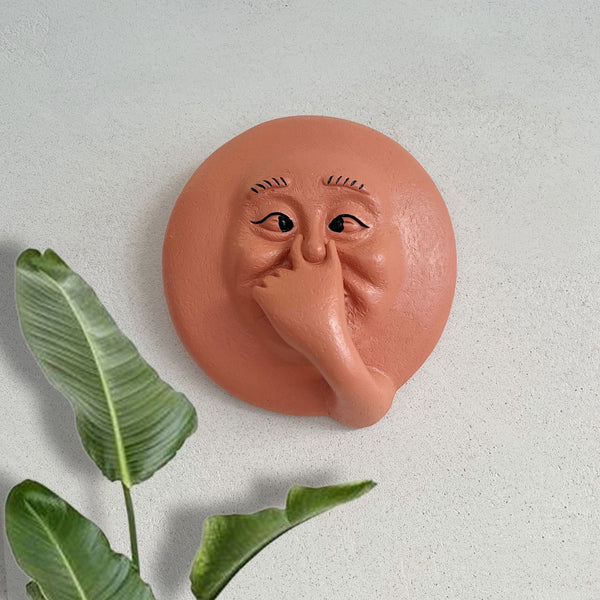 Elosung Funny Hand Face Clay Wall Decor Resin Humorous Statue For Home & Bathroom Sculptures & Figurines
