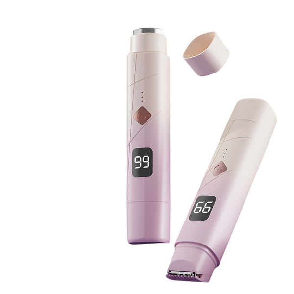 Gradient Pink Women's Multifunctional Electric Shaver Type C Rechargeable Hair Remover With Display Women's Shavers