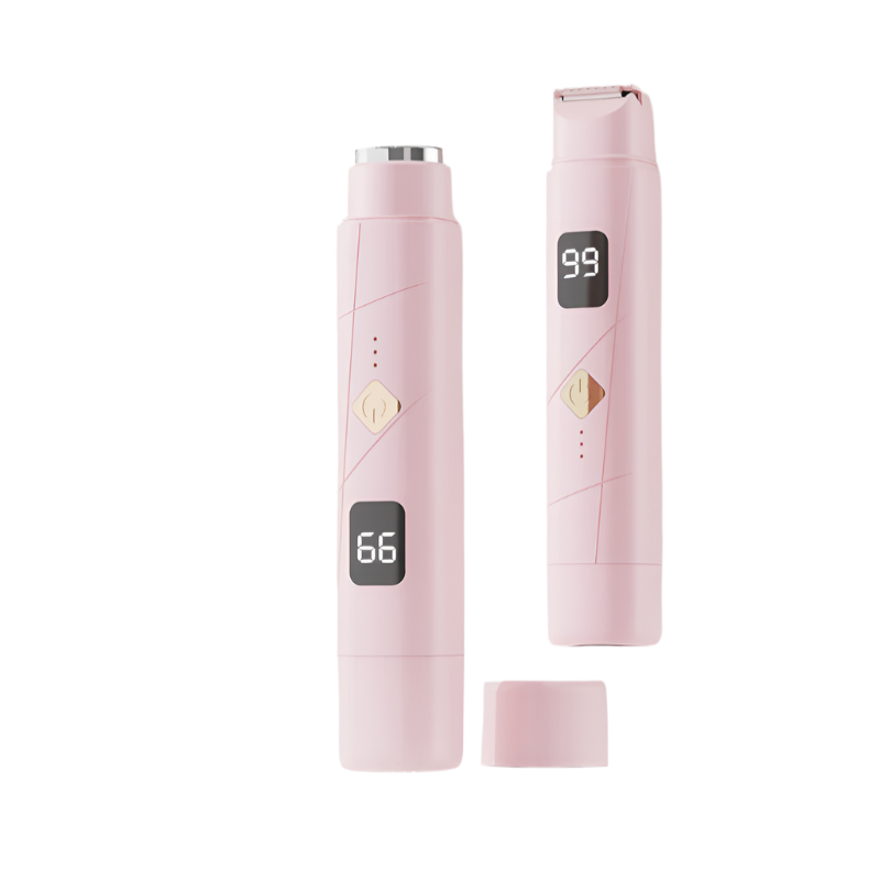 Pink Womens Multifunctional Electric Shaver Type C Rechargeable Hair Remover With Display Women's Shavers