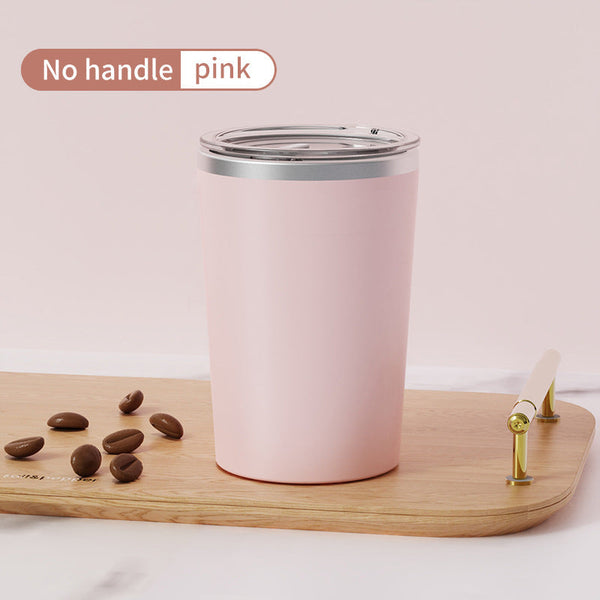Pink Automatic Mixing Coffee Cup Stainless Steel Magnetic Stirrer No Handle Mugs