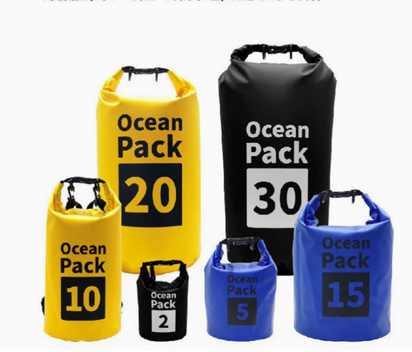 Yellow 10L Waterproof Dry Bag Pvc Mesh Rafting & Swimming Backpack Dry Bags