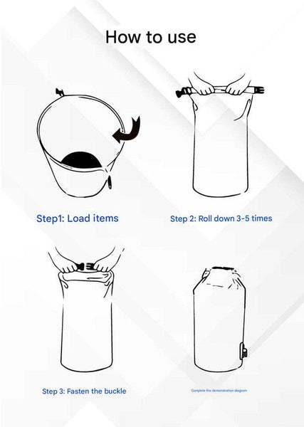 Elosung Blue 10L Waterproof Dry Bag Pvc Mesh Rafting Swimming Backpack Dry Bags