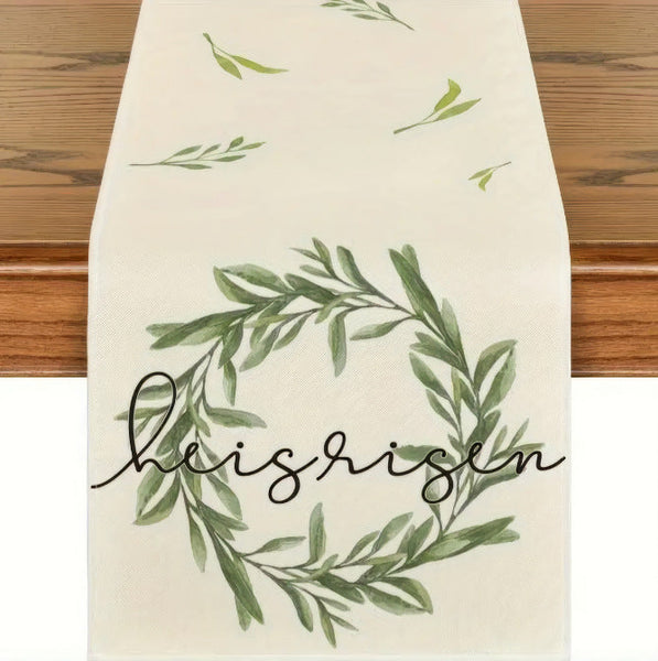 Elosung Easter Table Runner Linen Bunny Decoration 72 Inch Set Of (Style 16) Table Runners