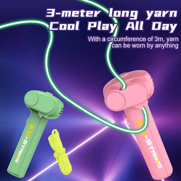 Green 3 Meter Glow In The Dark Rope Launcher Toy Fun Stress Relief For All Ages Other Outdoor Toys