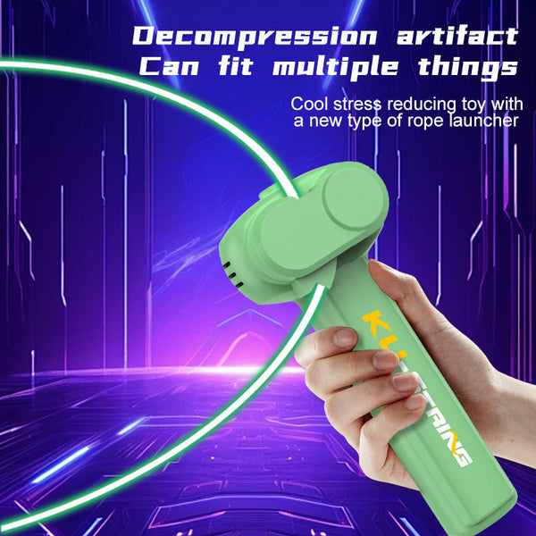 Green 3 Meter Glow In The Dark Rope Launcher Toy Fun Stress Relief For All Ages Other Outdoor Toys