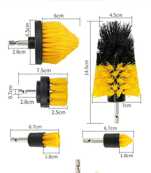 Electric Drill Brush Set Multi Purpose Cleaning Power For Sinks Tiles & Car Wheels(Drill Not Included) Cleaning Brushes