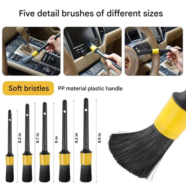 (Style 1)Car Cleaning Supplies Complete Auto Detail Brush Set For Interior Exterior Wheels & Tires Power Scrubber Drill Kit Included Car Cleaning Tool