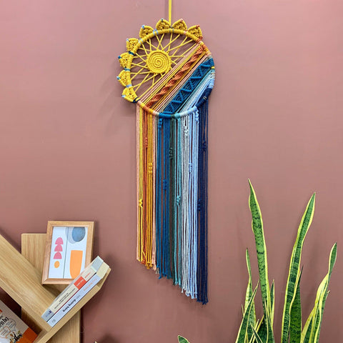Colorful Tassel Dream Catcher Bohemian Style Wall Decor (Sun) Seasonal Decorations