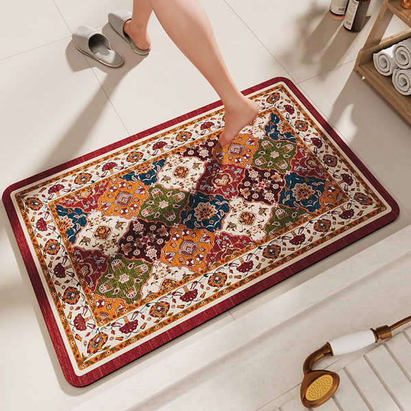 Non Slip Diatomaceous Earth Bath Mat Quick Dry Durable Toilet Rug 40X60cm Bath Mats Rugs & Toilet Covers