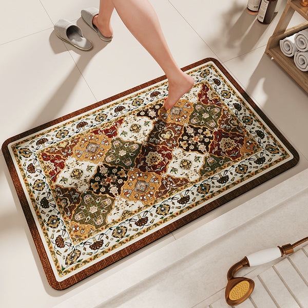 Non Slip Diatomaceous Earth Bath Mat Quick Dry Durable Toilet Rug 40X60cm Bath Mats Rugs & Toilet Covers