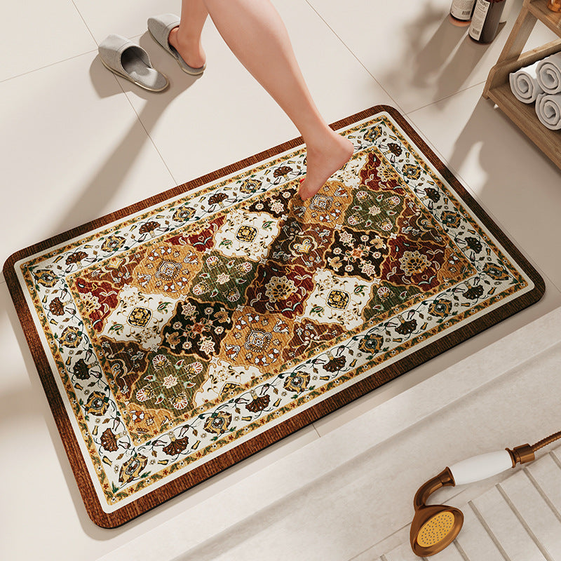 Non Slip Diatomaceous Earth Bath Mat Quick Dry Durable Toilet Rug 50X80cm Bath Mats Rugs & Toilet Covers