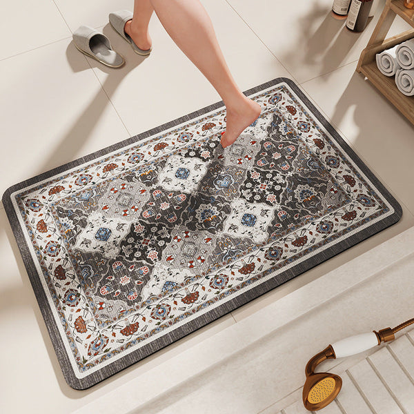 Non Slip Diatomaceous Earth Bath Mat Quick Dry Durable Toilet Rug 40X60cm Bath Mats Rugs & Toilet Covers