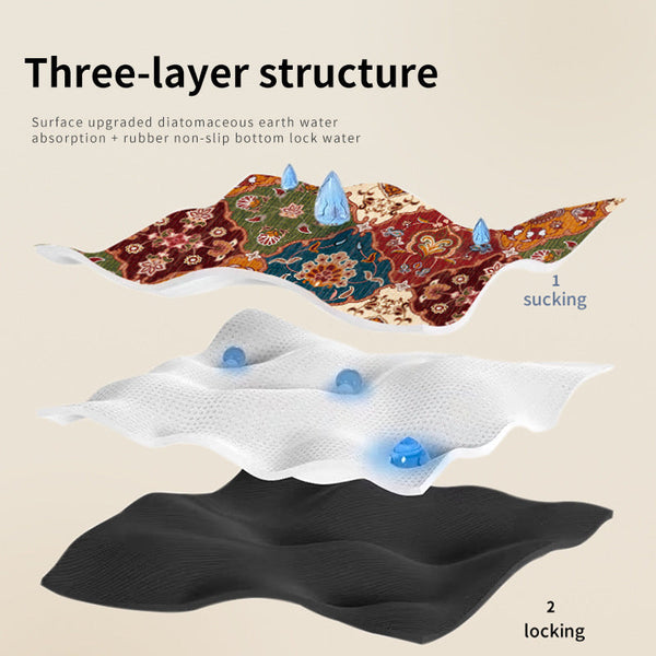 Non Slip Diatomaceous Earth Bath Mat Quick Dry Durable Toilet Rug 50X80cm Bath Mats Rugs & Toilet Covers