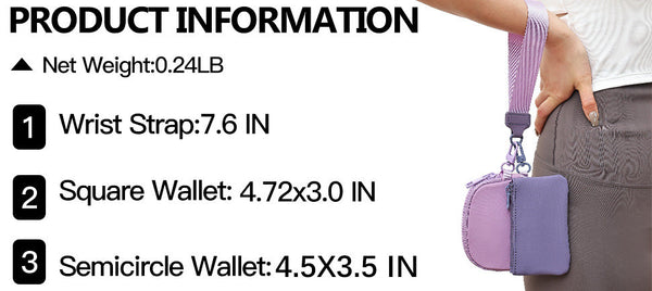 Pink Stylish Mini Wristlet Wallet Nylon, Multi Compartment Design Wallets