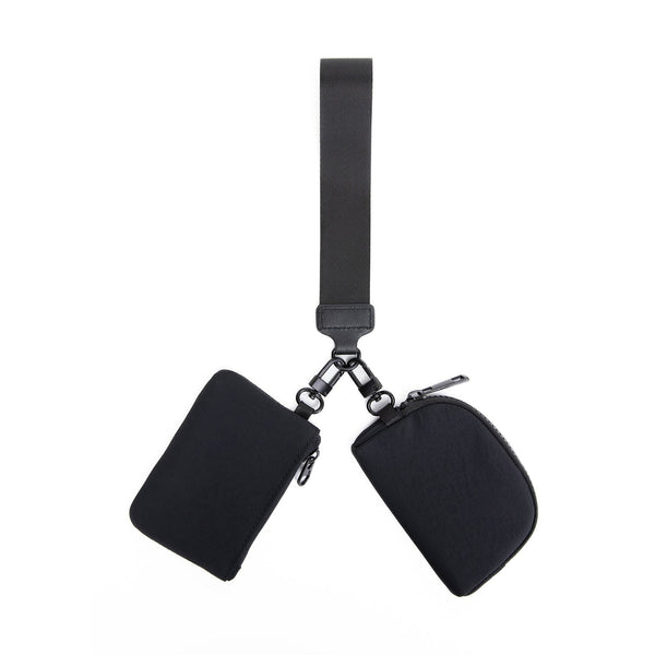 Pink Stylish Mini Wristlet Wallet Nylon, Multi Compartment Design Wallets