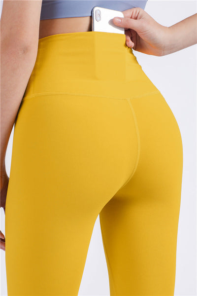 Red High Waisted Seamless Yoga Pants For Women Tummy Control Butt Lifting Back Waistband Pocket Activewear Pants