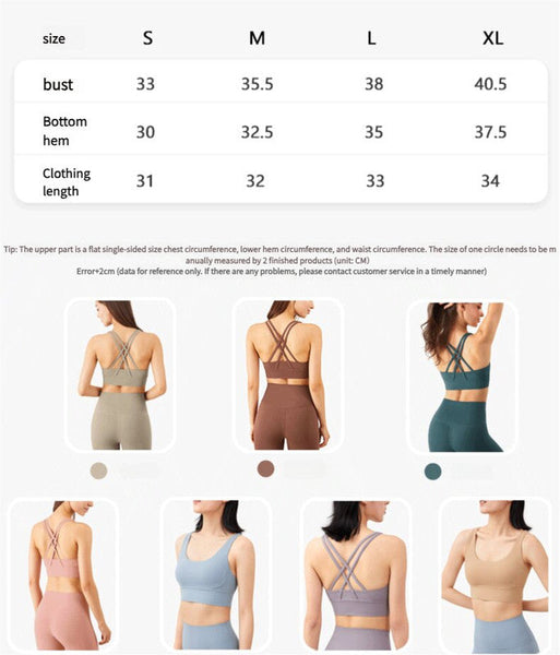 White Cross Back Yoga Sports Bra For Women High Support & Shockproof Fitness Sports Bras