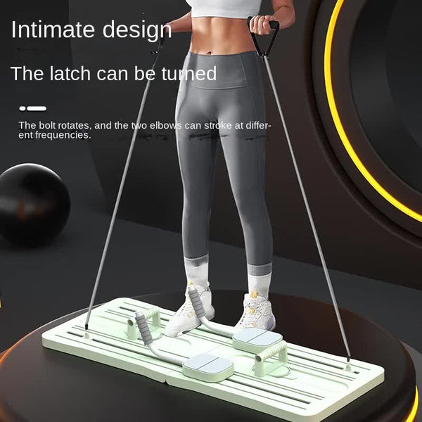 Black Foldable Multi Functional Abdominal Trainer – Home Workout Fitness Board Abdominal Machines