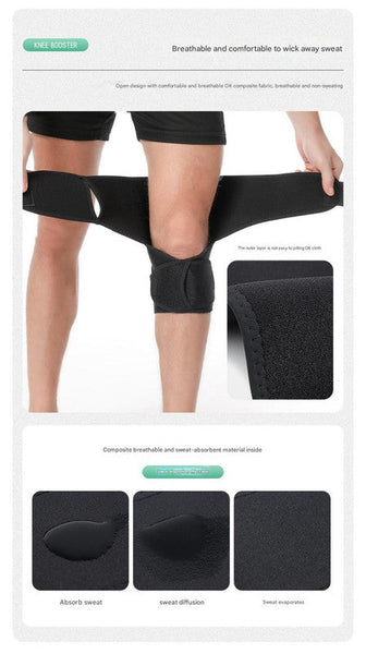 Elosung 1 Pair Black Adjustable Knee Brace Support With Spring Booster Patella Stabilizer For Squats Hiking And Outdoor Sports Orthotics Braces & Slee