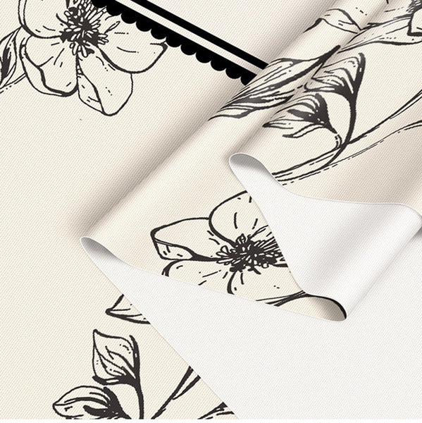 Style A Black And Off White Premium Pvc Tablecloth Oil & Water Resistant Cover For Dining Tables (120 X 180 Cm) Table Cloths