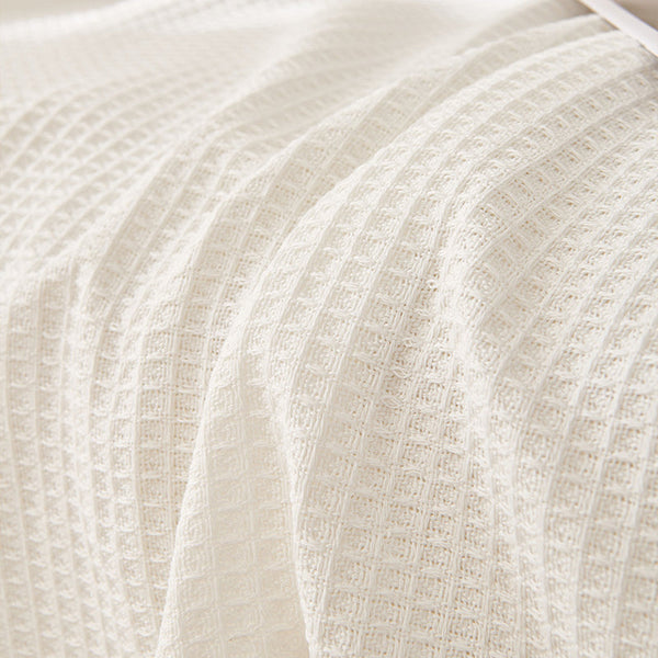 Elosung 180*420Cm Off White Premium Polyester Sofa Throw Blanket Multi Seasonal Use Protector Throws & Afghans