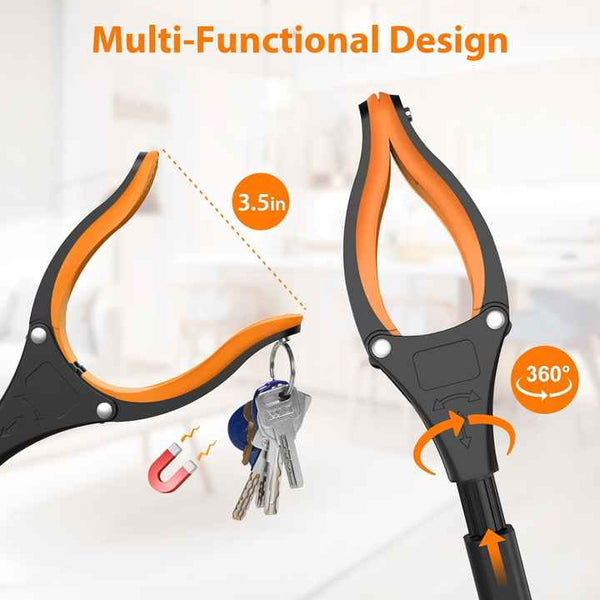 Foldable Grabber Tool With Silicone Non Slip Claws Ideal For Litter Picking Outdoor Use Household Cleaning Cleaning Products