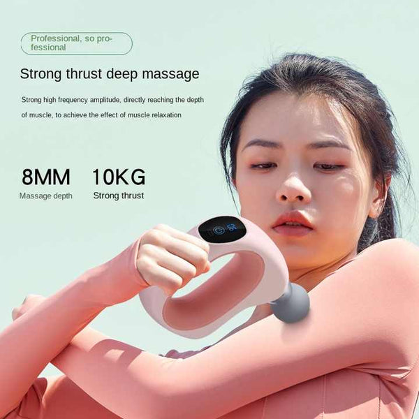 White Mini Handheld Fascia Gun – Quiet Portable And Adjustable 12 Speed Muscle Massager For Neck Back And Full Body Relief Abs+Trp Material Massagers