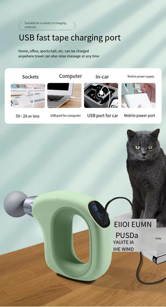 White Mini Handheld Fascia Gun – Quiet Portable And Adjustable 12 Speed Muscle Massager For Neck Back And Full Body Relief Abs+Trp Material Massagers