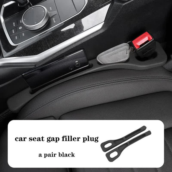 Black Car Seat Gap Filler 2 Pieces Interior Storage Organizer For Front Seam Other Car Interior