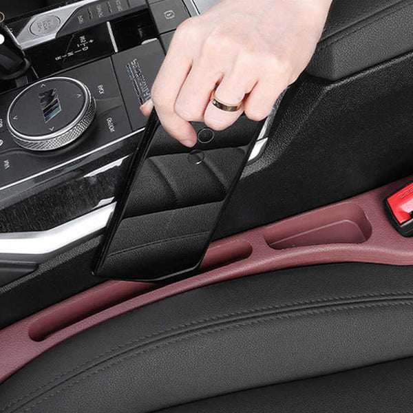 Black Car Seat Gap Filler 2 Pieces Interior Storage Organizer For Front Seam Other Car Interior