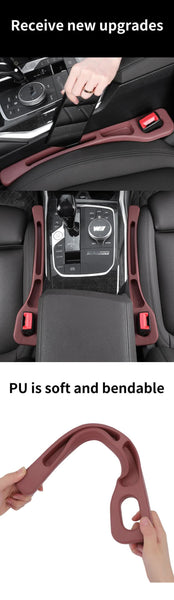 Black Car Seat Gap Filler 2 Pieces Interior Storage Organizer For Front Seam Other Car Interior
