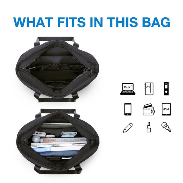 Black Stylish And Practical Water Resistant Tote Bag For Daily Use & Yoga Spacious With Convenient Compartments Women's Bags & Handbags