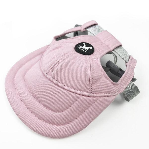 Size L Pink Adjustable Pet Baseball Cap For Cats Dogs Cute Sun Protection Hat Outdoor Adventures Dog Costumes