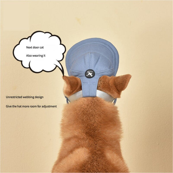 Size L Pink Adjustable Pet Baseball Cap For Cats Dogs Cute Sun Protection Hat Outdoor Adventures Dog Costumes