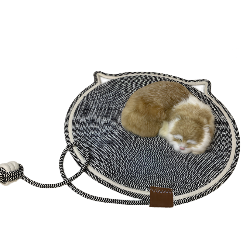 3 Pcs Grey Durable Cat Scratching Mat With Attached Toy Ball Washable Multi Functional Ideal For Cats' Sleeping 50Cm Diameter Furniture & Scratchers