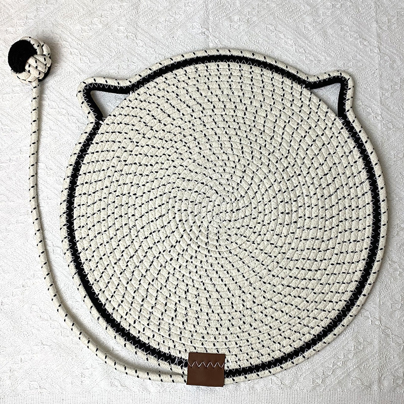 3 Pcs White Durable Cat Scratching Mat With Toy Ball Washable Multi Functional 50Cm Furniture & Scratchers