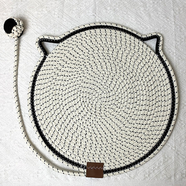 3 Pcs White Durable Cat Scratching Mat With Toy Ball Washable Multi Functional 50Cm Furniture & Scratchers