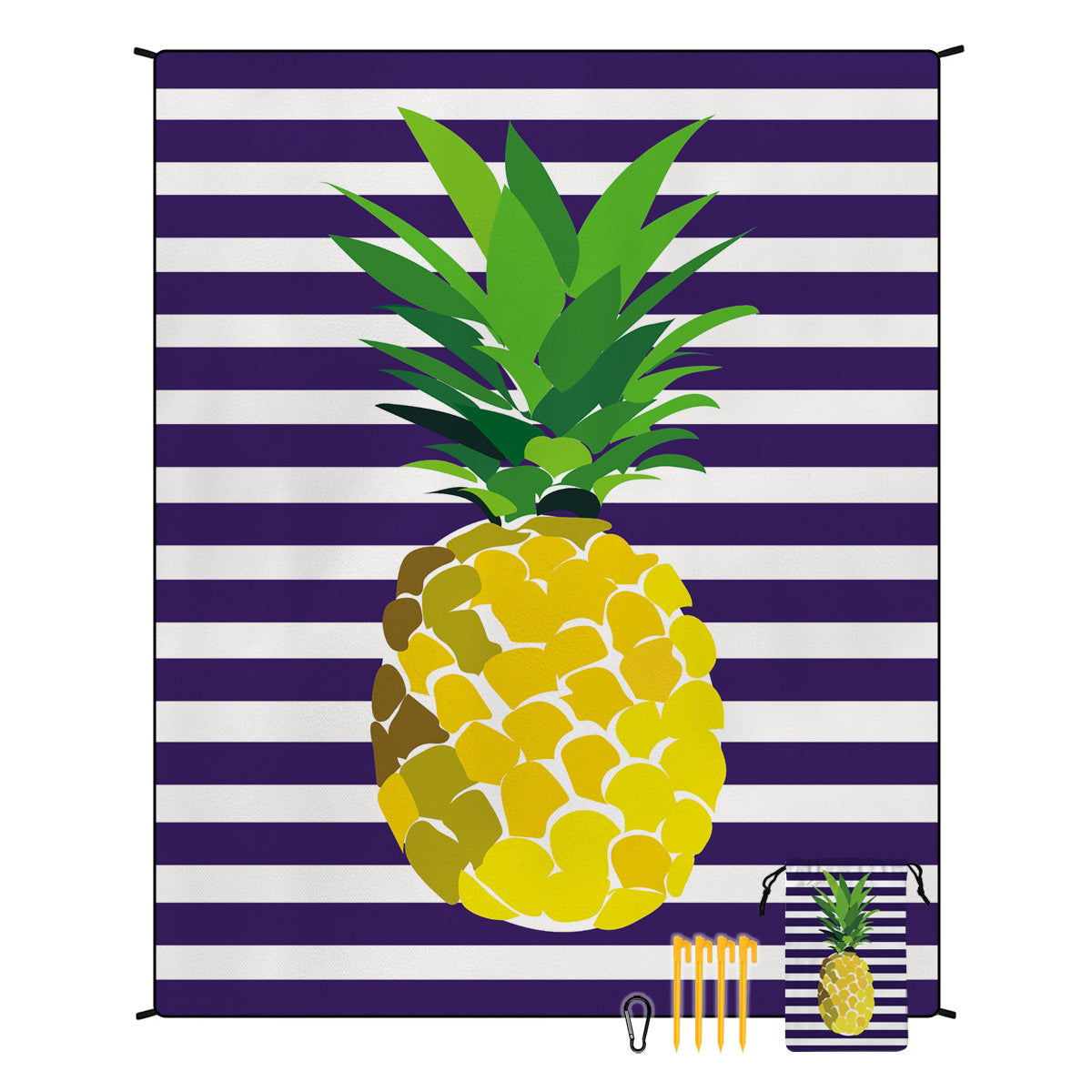 Purple Yellow Quick Dry Beach Mat Sand Proof Waterproof Outdoor Picnic Blanket Picnic Rugs